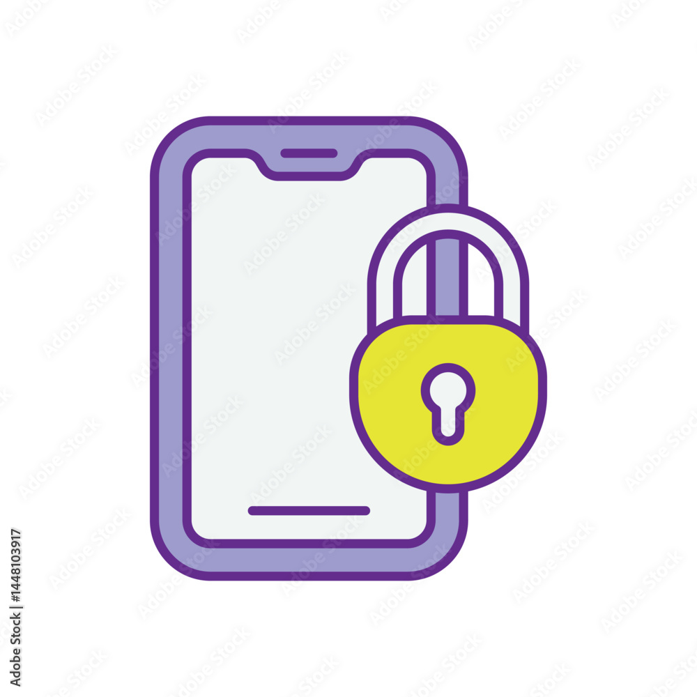 Digital Lock Icon vector stock illustration Digital Lock Icon vector stock illustration
