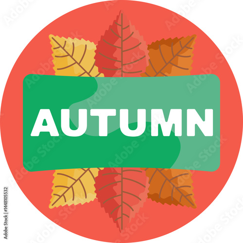 Stylized fallen leaves representing the seasonal shedding of trees in autumn.