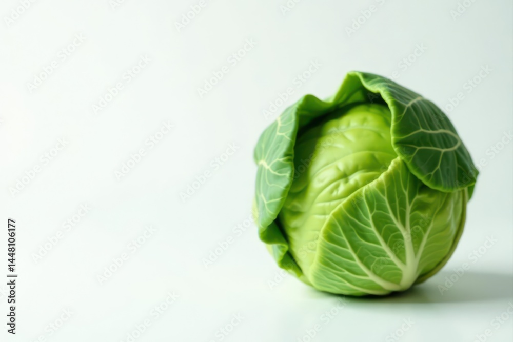 Cabbage cradling a tiny one, clean white backdrop , playful, bright, white