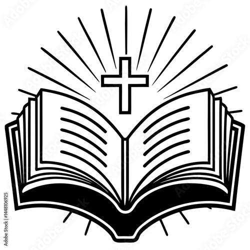 open book with cross
