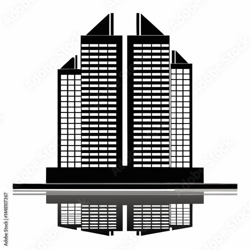 vector illustration of modern building