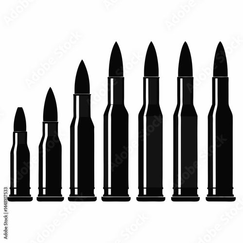 bullets on white
