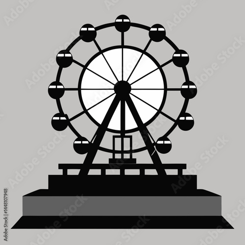 ferris wheel on a white background