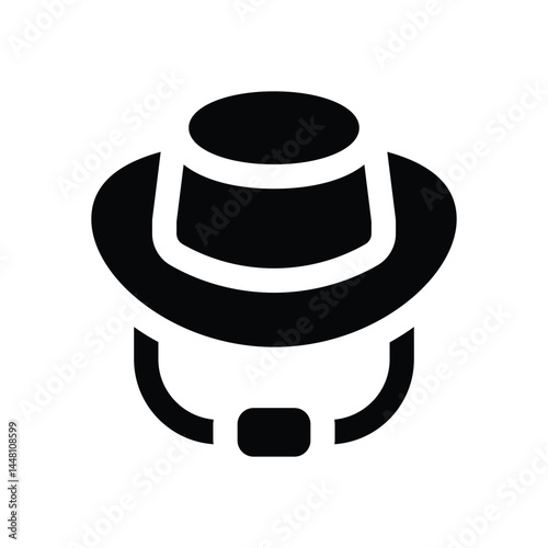 hat glyph icon. Strong and solid vector icon for websites, mobile interfaces, presentations, and visual branding. High quality and easy to edit.
