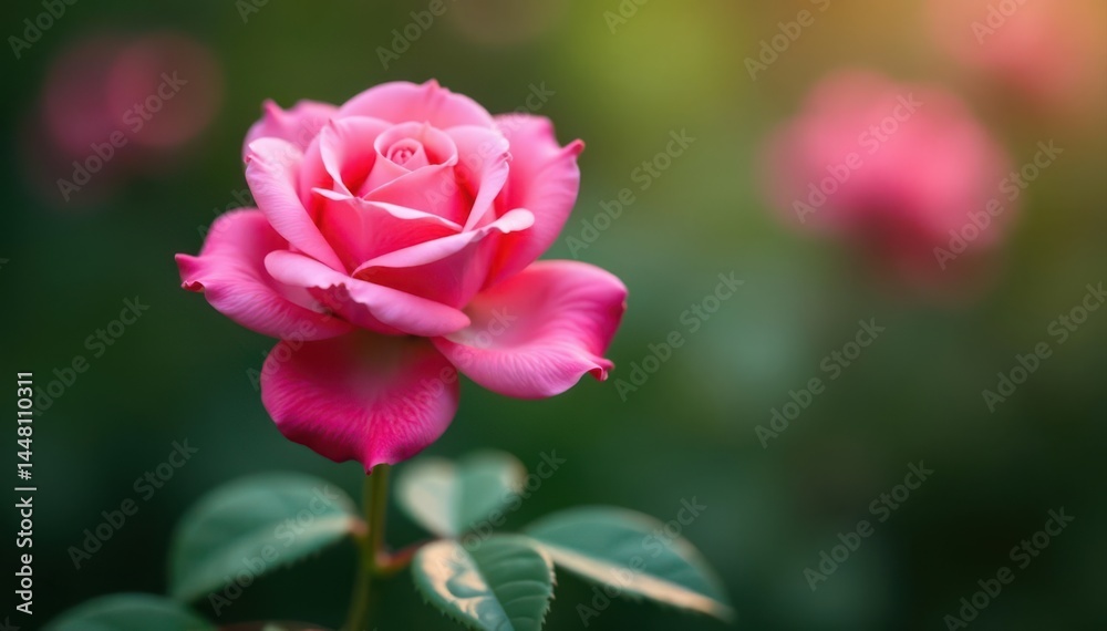 Single pink rose, full bloom, shallow depth of field, beautiful flower, botany, wallpaper Single pink rose, full bloom, shallow depth of field, beautiful flower, botany, wallpaper