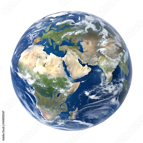 Globe of Earth isolated on a transparent background