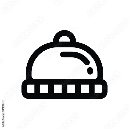 wool hat line icon. Clean and minimalist vector icon for websites, mobile apps, presentations, and logos. Fully scalable and customizable for any project.