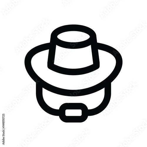 hat line icon. Clean and minimalist vector icon for websites, mobile apps, presentations, and logos. Fully scalable and customizable for any project.