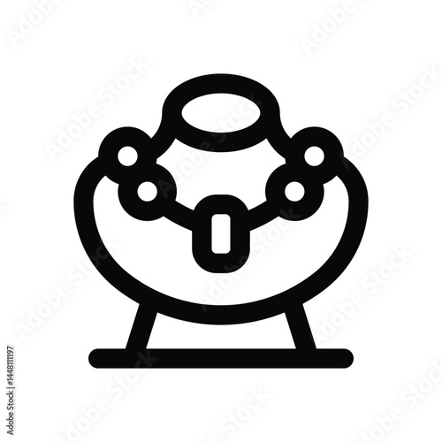 necklace line icon. Clean and minimalist vector icon for websites, mobile apps, presentations, and logos. Fully scalable and customizable for any project.