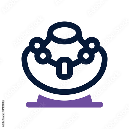 necklace duotone icon. Sleek and modern vector icon for websites, mobile apps, marketing materials, and corporate design. Fully scalable and ready to use.