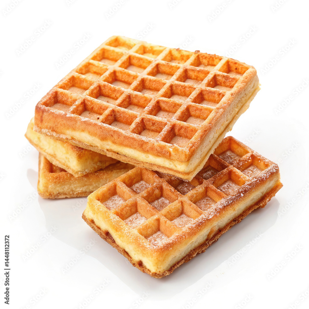 waffles isolated on white background waffles isolated on white background