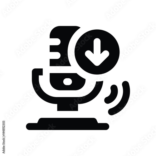 download glyph icon. Strong and solid vector icon for websites, mobile interfaces, presentations, and visual branding. High quality and easy to edit.