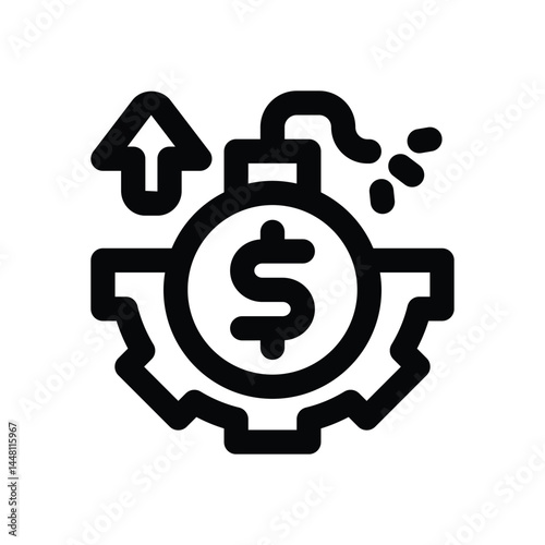 leverage line icon. Clean and minimalist vector icon for websites, mobile apps, presentations, and logos. Fully scalable and customizable for any project.