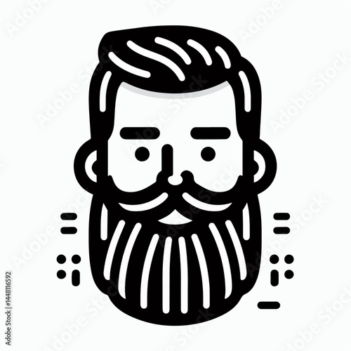 icon of a person with a mostache and beard