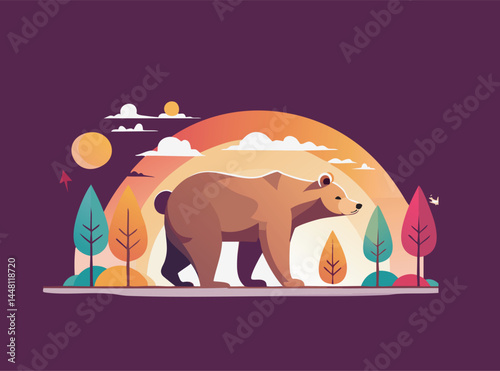 Cute Panda Vector Illustration 