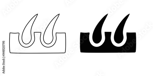 Hair Beauty Care Line Icons. Hair Care and Loss Problem. Treatment and Problem of Hair. Cosmetic 
