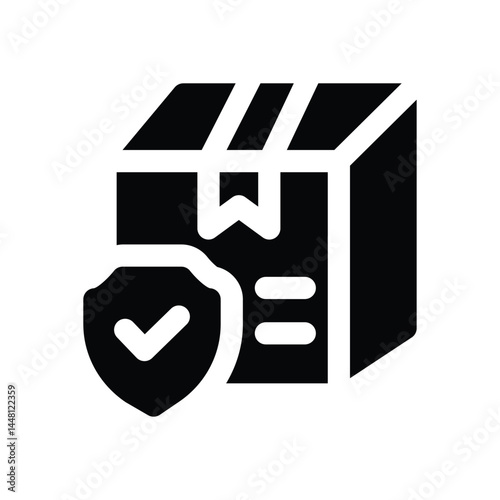 delivery insurance glyph icon. Strong and solid vector icon for websites, mobile interfaces, presentations, and visual branding. High quality and easy to edit.