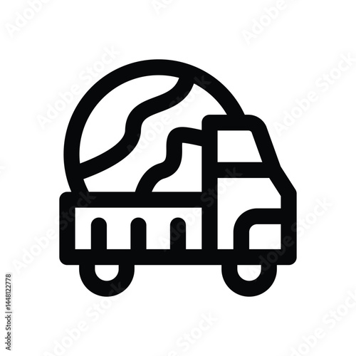international shipping line icon. Clean and minimalist vector icon for websites, mobile apps, presentations, and logos. Fully scalable and customizable for any project.