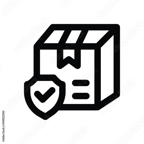 delivery insurance line icon. Clean and minimalist vector icon for websites, mobile apps, presentations, and logos. Fully scalable and customizable for any project.