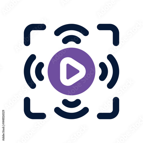 broadcast duotone icon. Sleek and modern vector icon for websites, mobile apps, marketing materials, and corporate design. Fully scalable and ready to use.