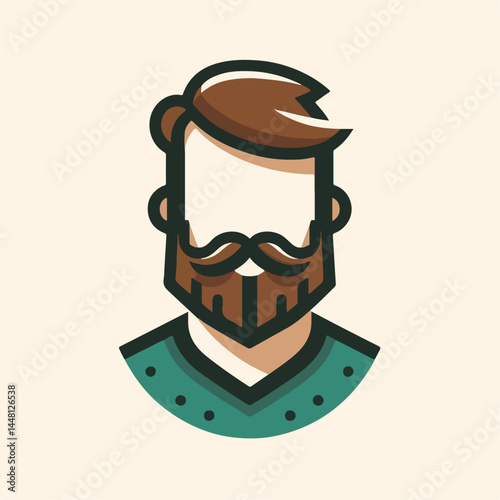 icon of a person with a mostache and beard