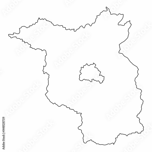 Obraz na płótnie Brandenburg State outline map w salonie