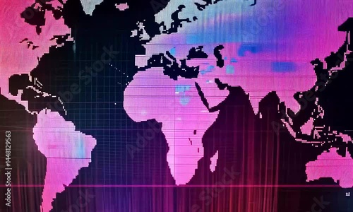Abstract colorful world map background