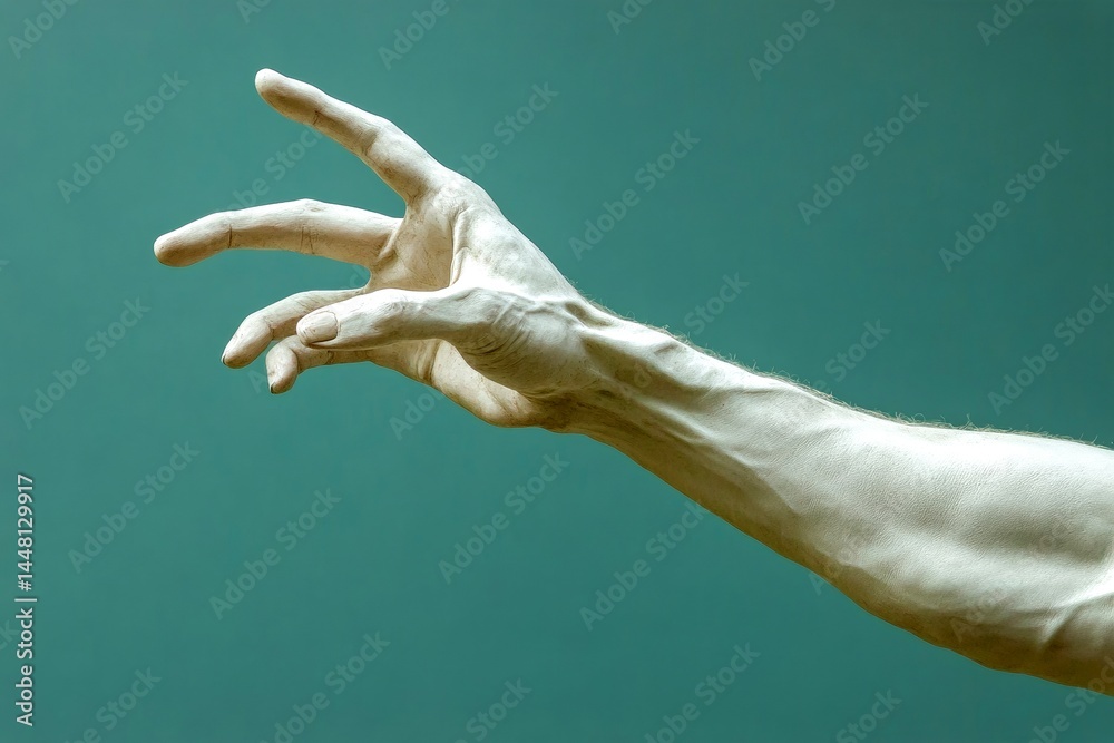 Pain of disorder - hand pain: abstract image of human state. Severe suffering. Metaphorical hand pain physical senses, of a disease and suffering. Emotional suffering. Psychological trauma.