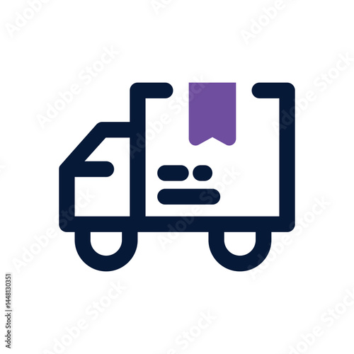 delivery truck duotone icon. Sleek and modern vector icon for websites, mobile apps, marketing materials, and corporate design. Fully scalable and ready to use.