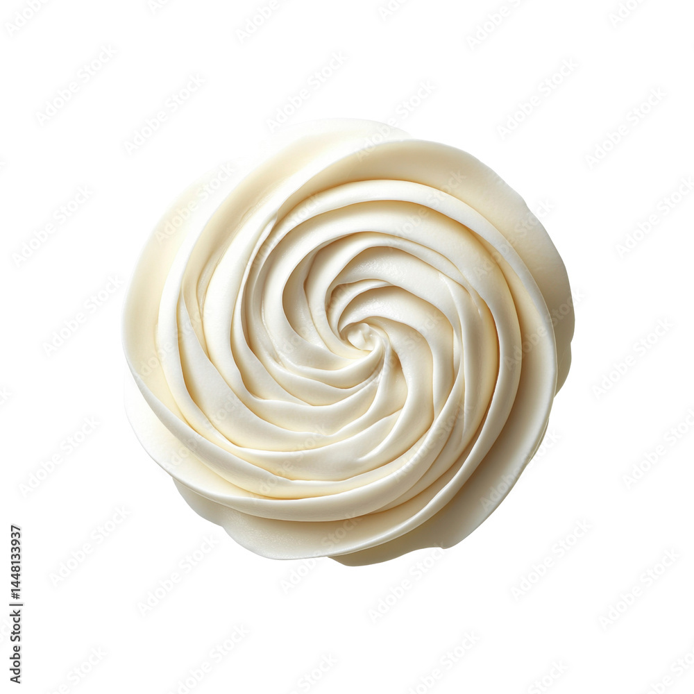 Swirled Cream Rose - Whipped Cream Texture Background Swirled Cream Rose - Whipped Cream Texture Background