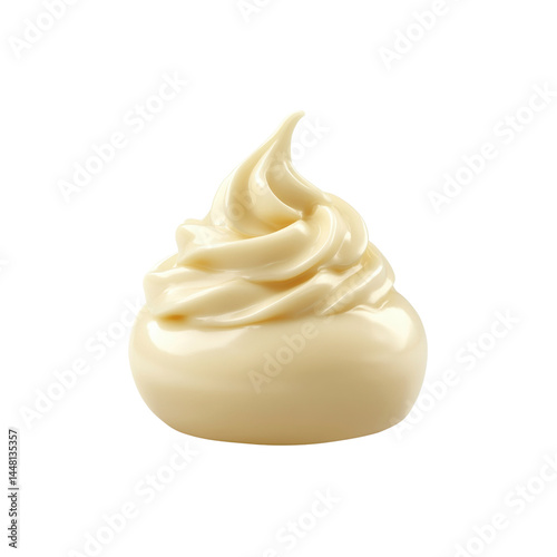 Creamy White Sauce Swirl, Delicious Mayonnaise or Dressing Texture