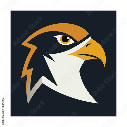 Minimal Falcon Head with Sharp Features for Precision and Focus