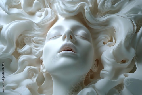 Metaphorical epilepsy awareness of a mental illusion. Hallucination - due to epilepsy: abstract image of physical state. Medical diagnosis. Distorted consciousness. Strange thoughts disorder.
