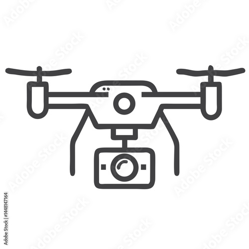 Drone with Camera Icon for Technology Blogs, Aerial Photography Sites, Digital Marketing, Tech Education Resources and Mobile App Interfaces