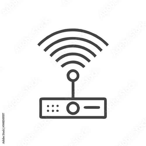 Wi-Fi Connected Icon for Network Applications, Internet Service Providers and Connectivity Interfaces