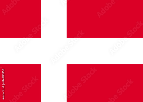 Free Download Danish flag with red background and white cross - GFXLoad