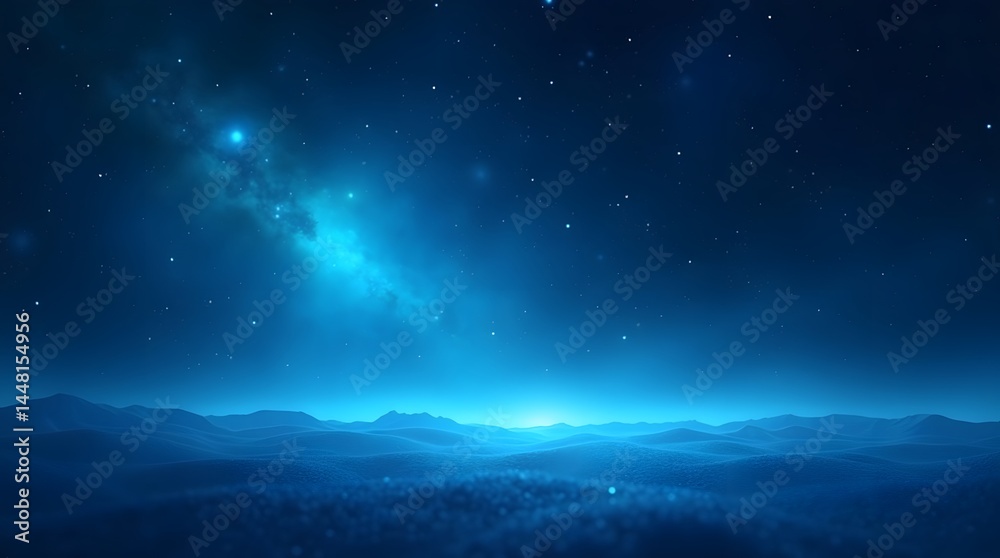 Serene night landscape with glowing nebula and starry sky. Calm, peaceful, and cosmic. Ideal for backgrounds, science, and fantasy themes. Serene night landscape with glowing nebula and starry sky. Calm, peaceful, and cosmic. Ideal for backgrounds, science, and fantasy themes.
