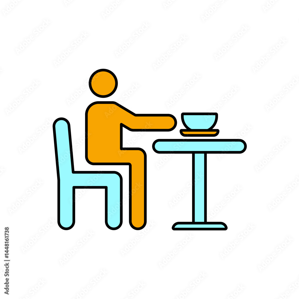 Fototapeta premium breakfast icons symbol vector elements for infographic web