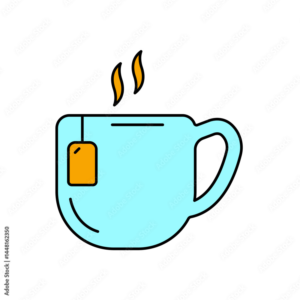 Obraz premium tea icons symbol vector elements for infographic web 