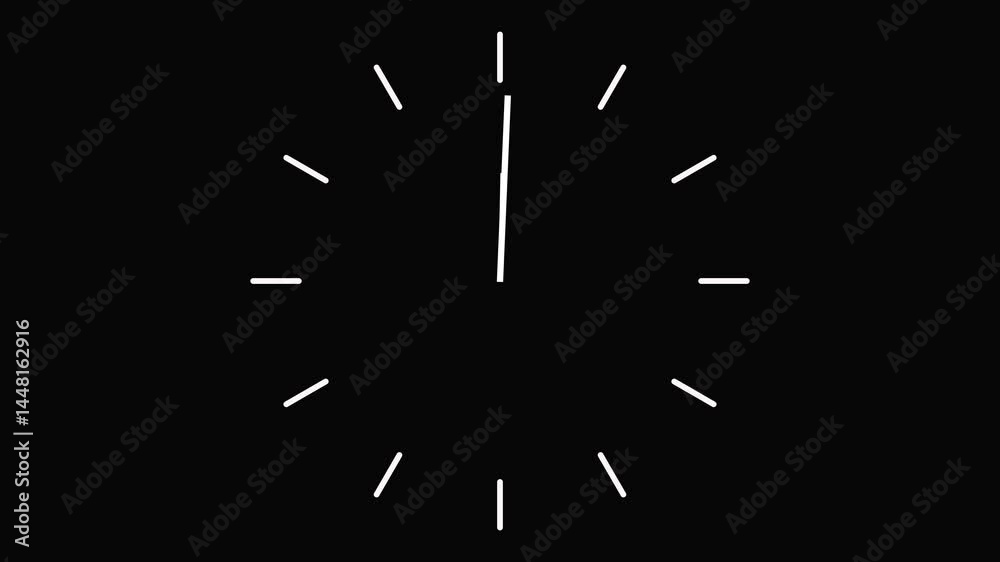 digital clock icon animation with black background. wall clock icon, Analog clock icon spinning animation digital clock icon animation with black background. wall clock icon, Analog clock icon spinning animation