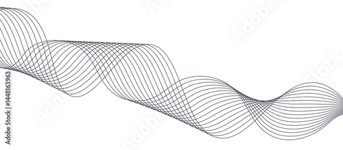 Abstract wave line for banner wallpaper background with wave design. Futuristic technology and wave pattern.