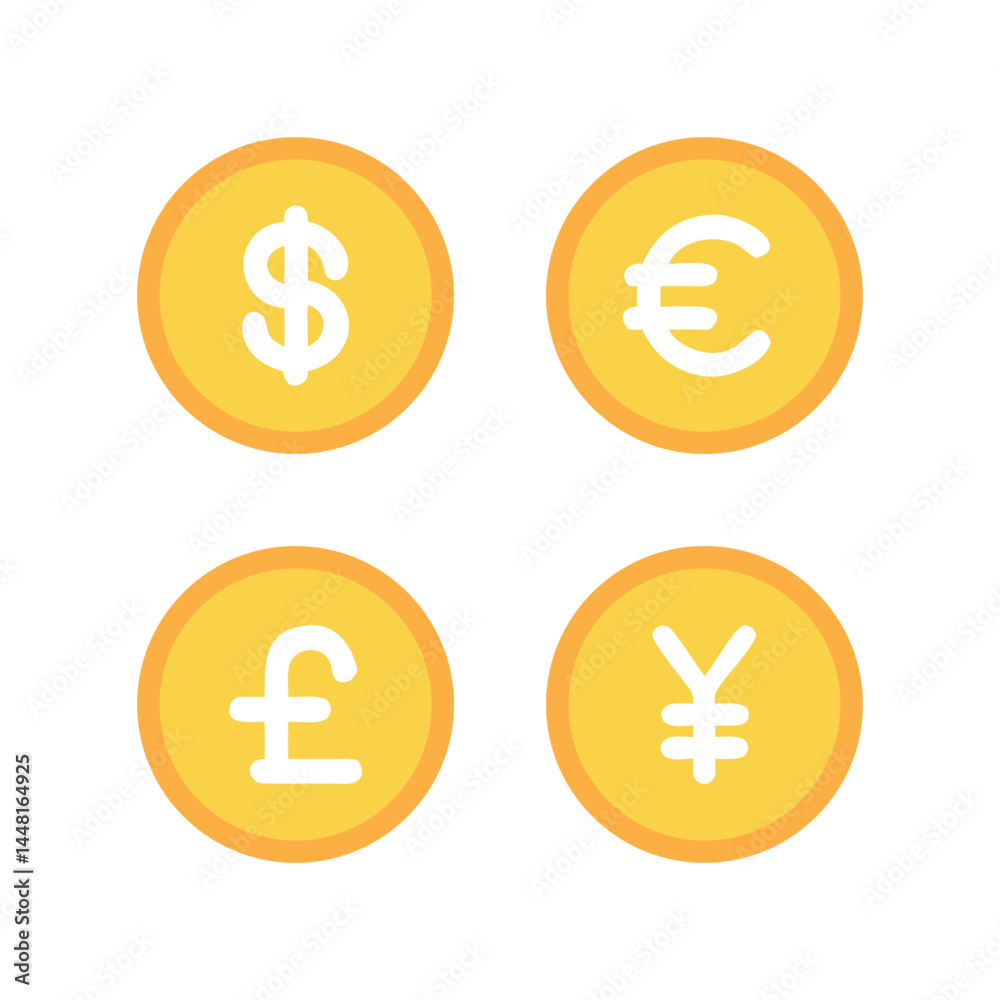 Currency Symbols Vector Illustration, Global Currency Icons Set, Dollar-Euro-Pound-Yen Symbol, International Money Symbols Graphic, Financial Currency Signs Collection Currency Symbols Vector Illustration, Global Currency Icons Set, Dollar-Euro-Pound-Yen Symbol, International Money Symbols Graphic, Financial Currency Signs Collection
