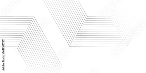 Abstract white and gray color geometric dynamic lines pattern transparent background design.