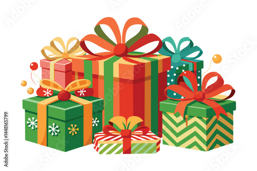 vector illustration of christmas gifts