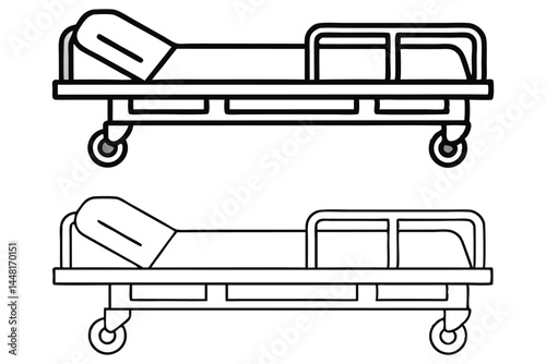 Two wheeled hospital beds offer necessary comfort and support in a minimal outline