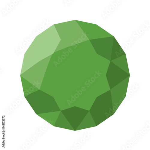 Green Gem Brilliance: A captivating and vividly detailed illustration showcases a flawless green gem, exuding timeless elegance and radiant charm.