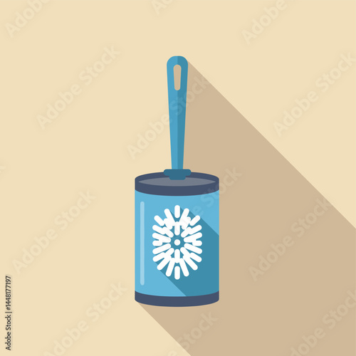 Handheld Cleaning Brush: This illustration depicts a modern, handheld toilet brush, ideal for maintaining impeccable cleanliness in any bathroom. The brush is stylishly designed, simple to operate.
