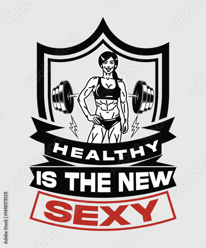 healthy is the new sexy t shirt design
