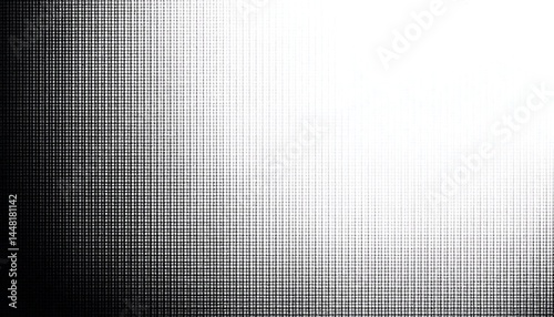 Halftone Grid Pattern Black and White Gradient