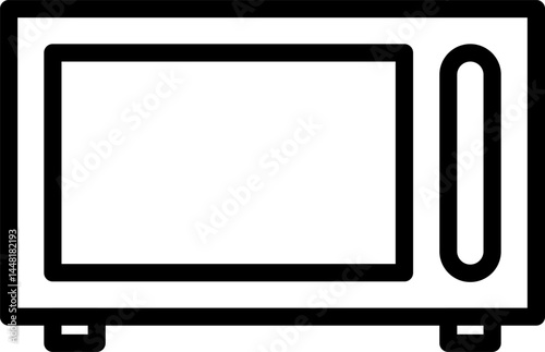 Microwave oven icon in line style